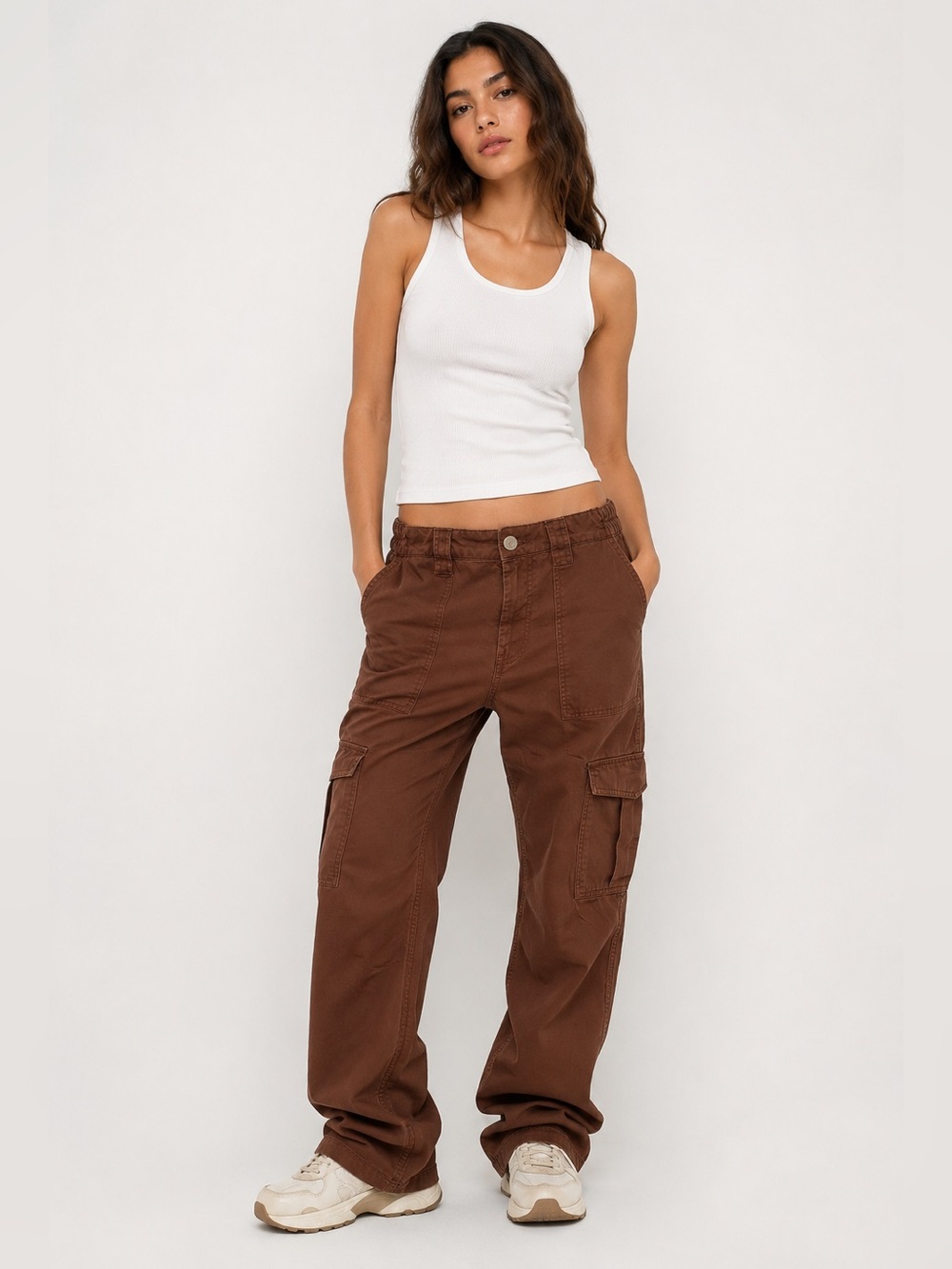 BDG Brown Utility Cargo Pants Relaxed Fit Size 29